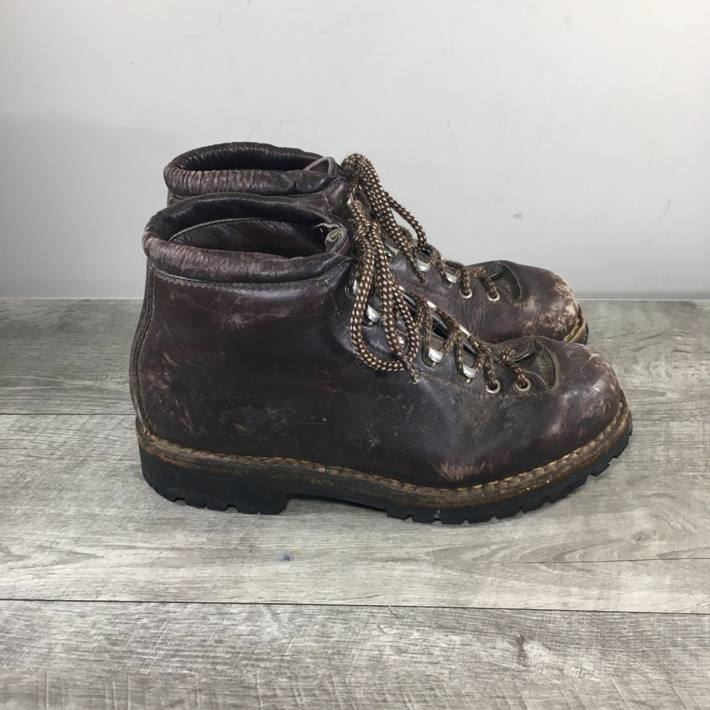 Vintage Fabiano Hiking Mens Mountaineering Hiker Backpacking Italy Boots Sz 8.5